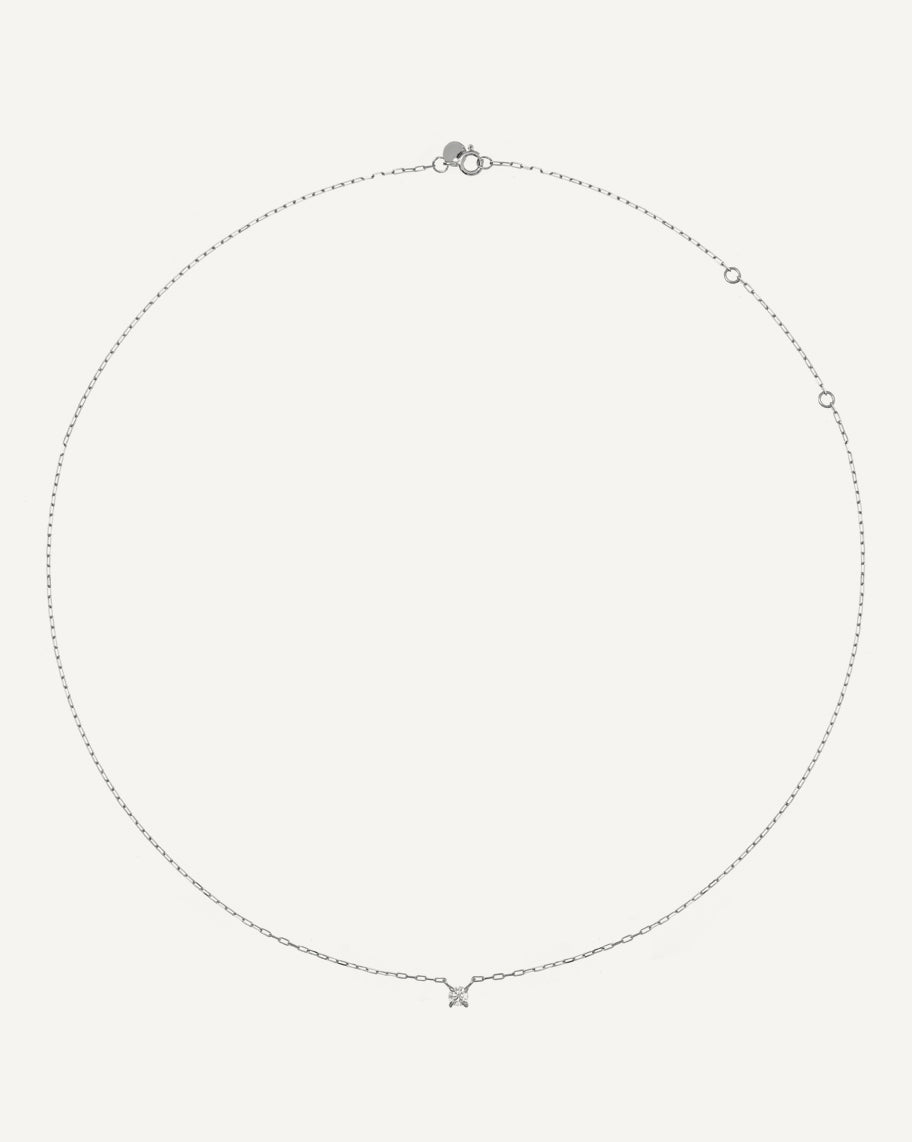 Colar Solitário Ana em Ouro 18K com 15 pontos de Diamante