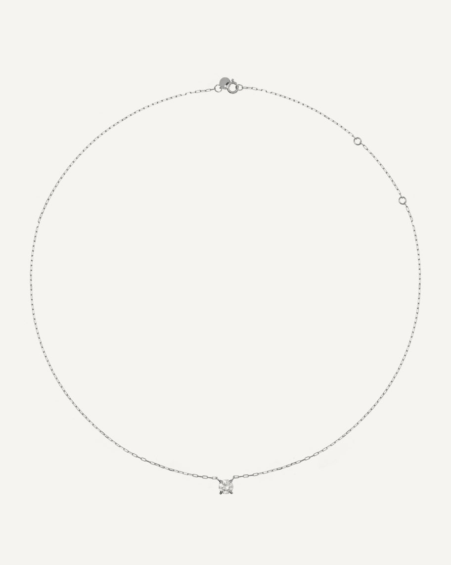 Colar Solitário Ana em Ouro 18K com 50 pontos de Diamante