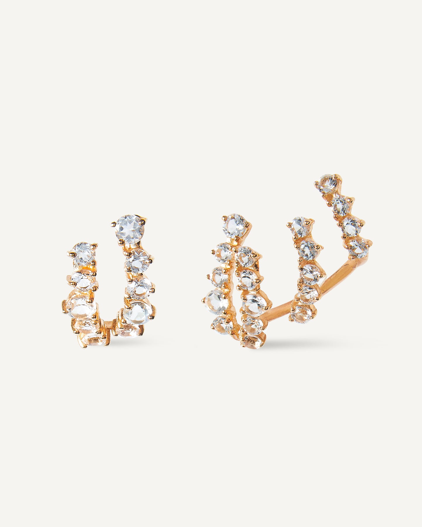 Brinco Anatômico Abundante Rosé em Ouro 18K