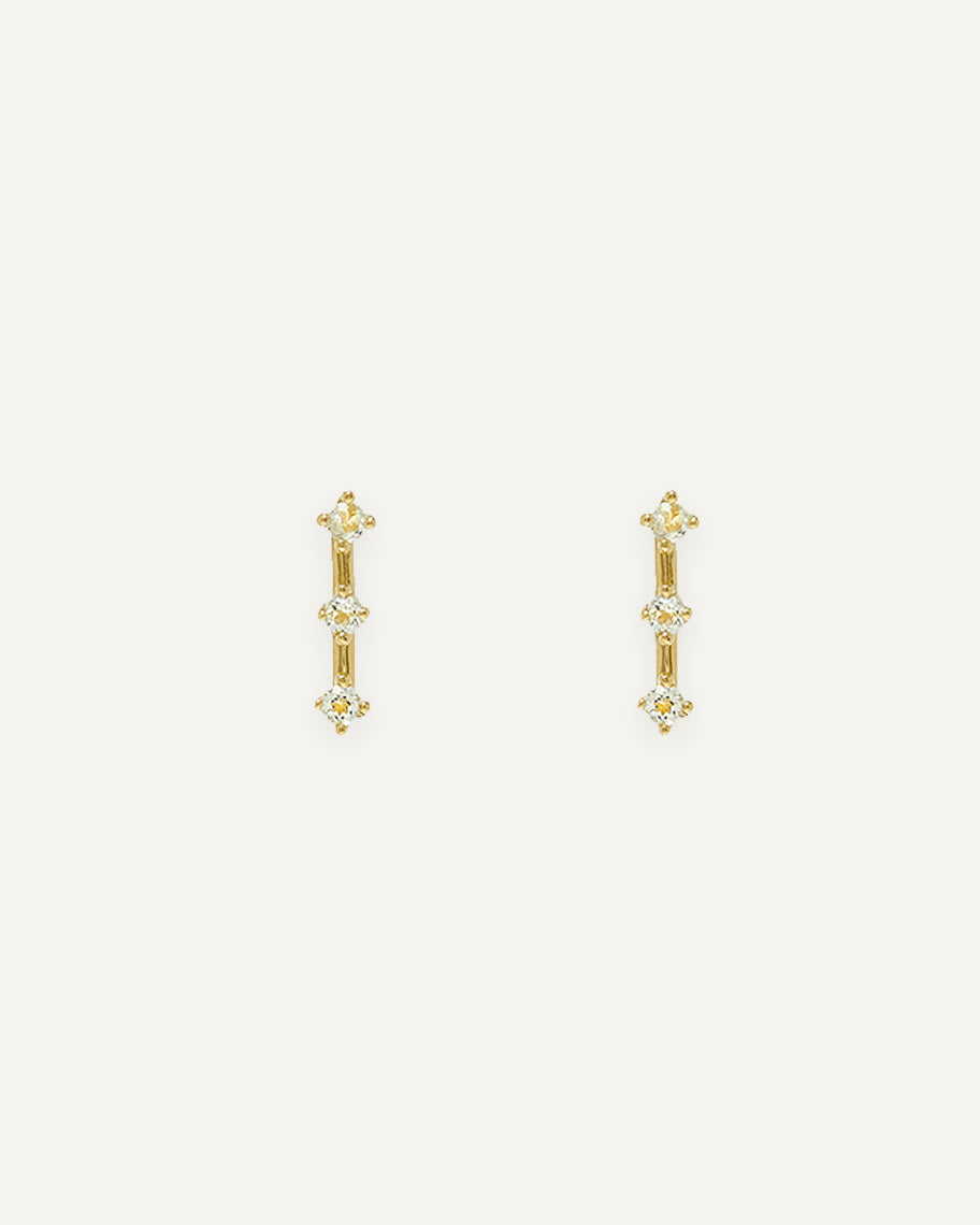 Brinco Mosquitinho Topázio em Ouro 18k