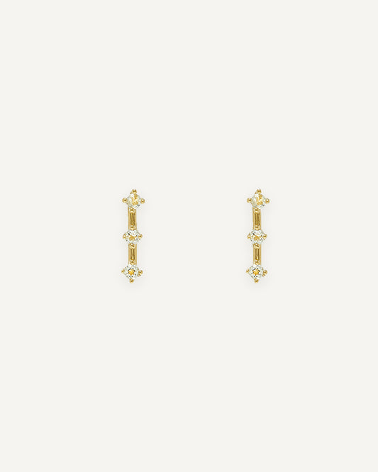 Brinco Mosquitinho Topázio em Ouro 18k