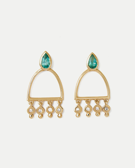 Brinco Tarsila em Ouro 18K e Esmeraldas