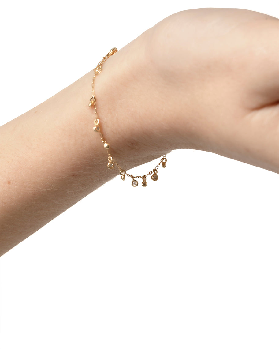 Pulseira Polka em Ouro 18K e Brilhantes