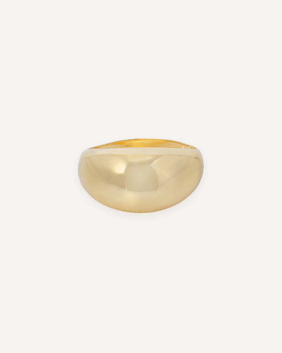 Anel de Dedinho em Ouro 18K Liso Bolha
