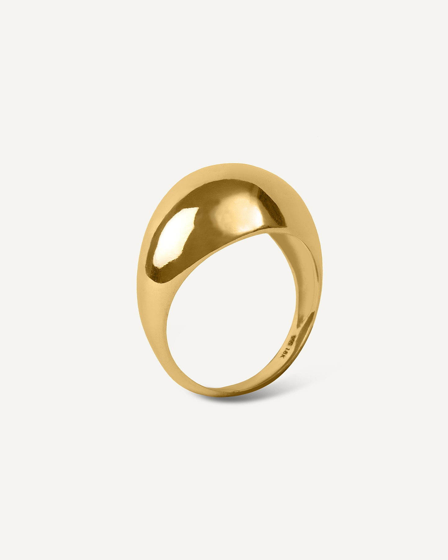 Anel de Dedinho em Ouro 18K Liso Bolha