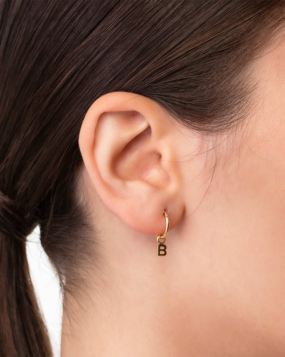 Pingente para Argola Little com Inicial em Ouro 18K