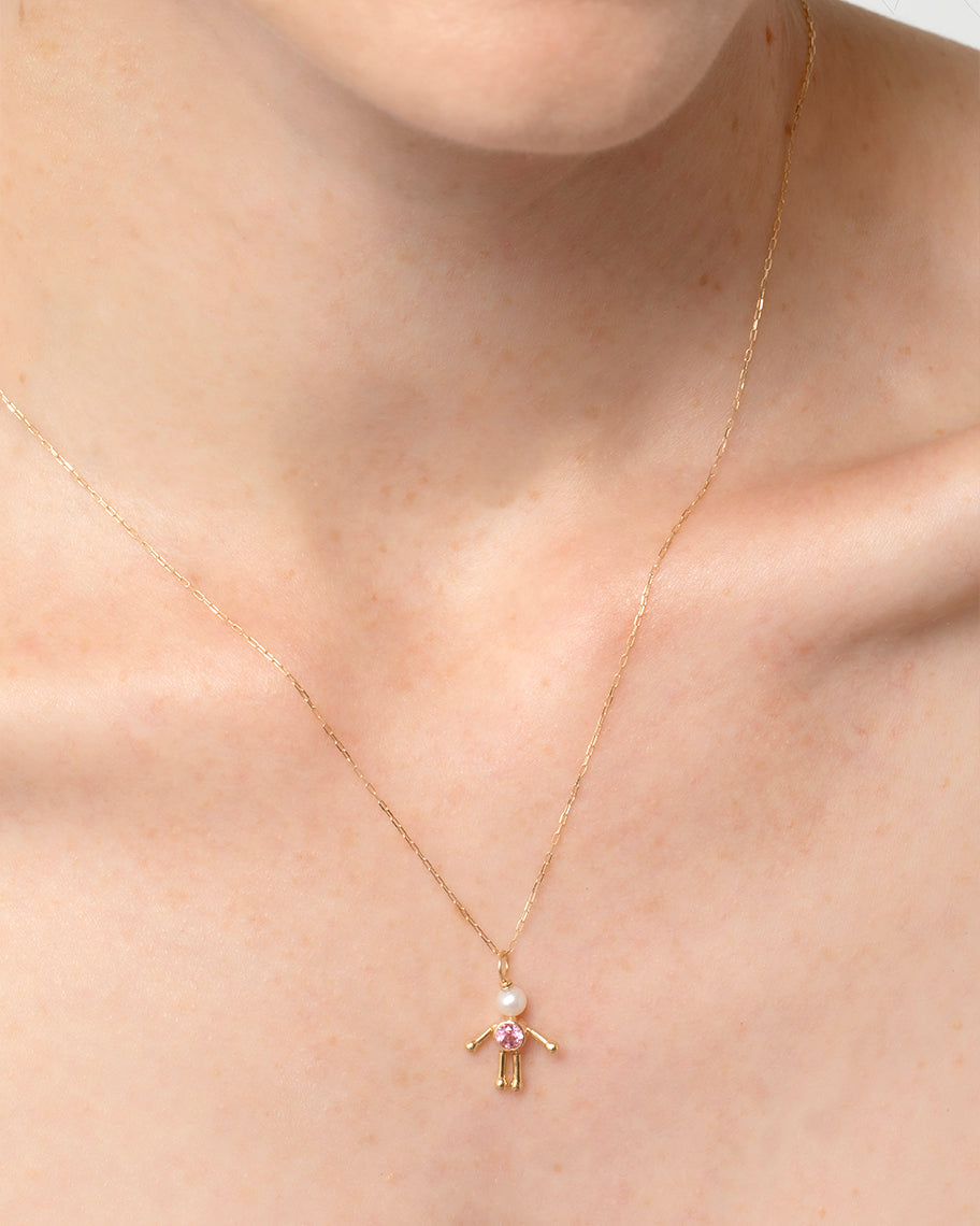Pingente Kid Pink em Ouro 18K