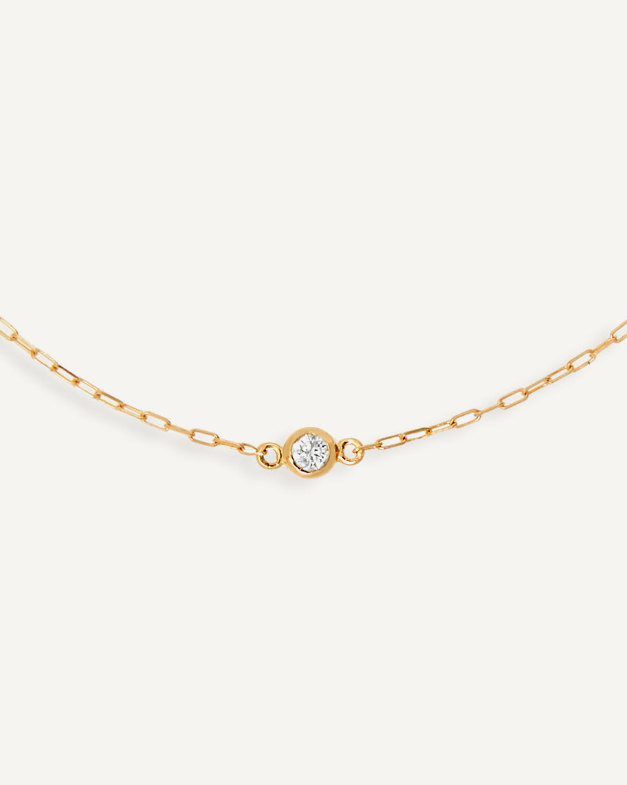 Pulseira Solitaire Brilhante em Ouro 18K