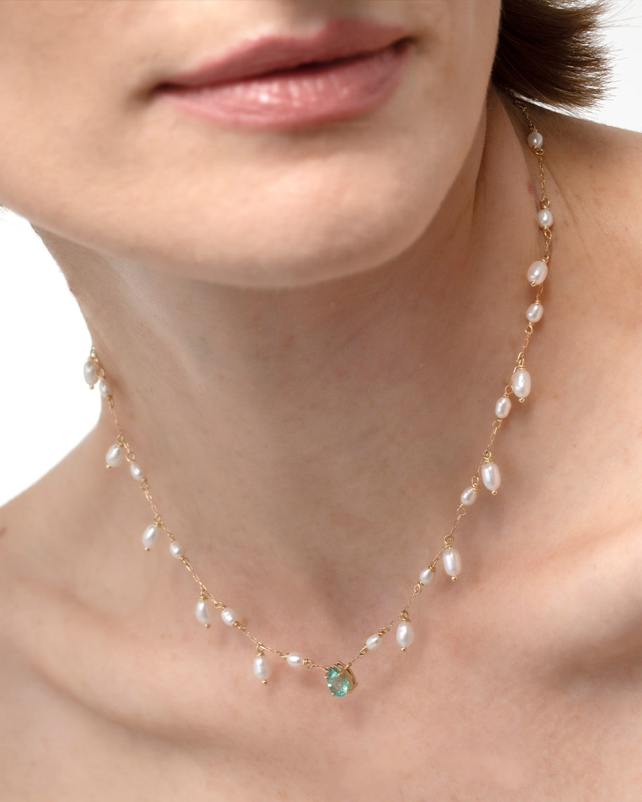 Colar Sal Esmeralda em Ouro 18K