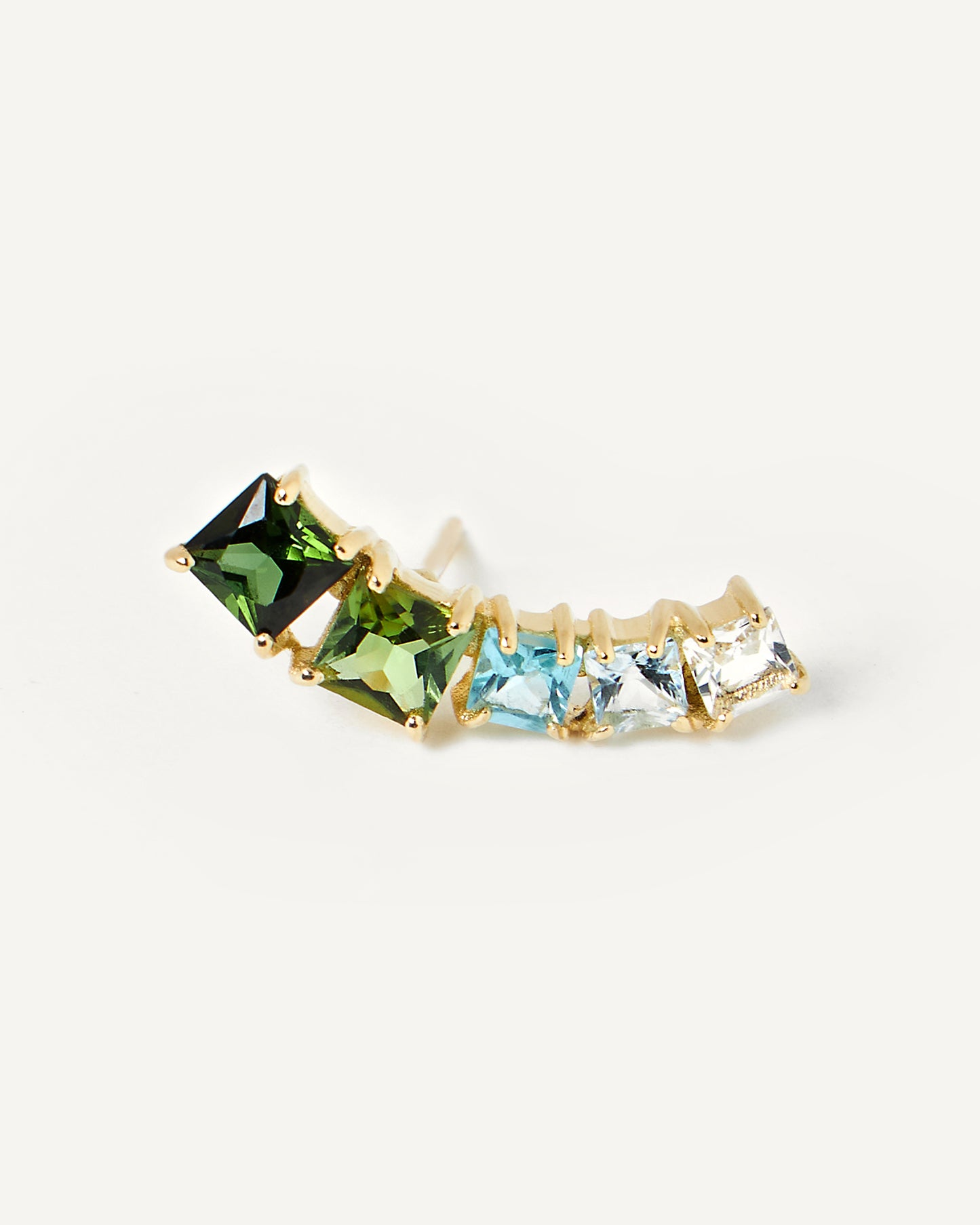 Brinco Earcuff Palette Green em Ouro 18K