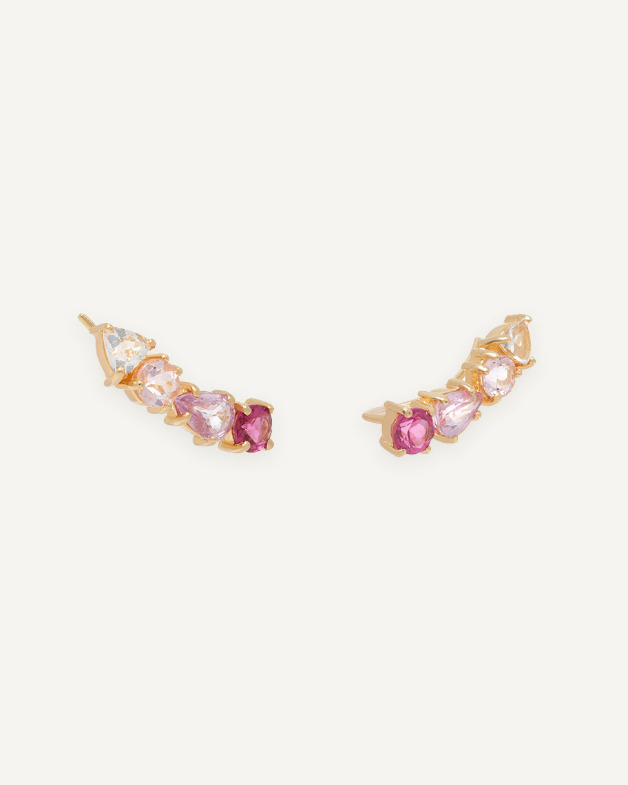Brinco Earcuff Helena Blush em Ouro 18K