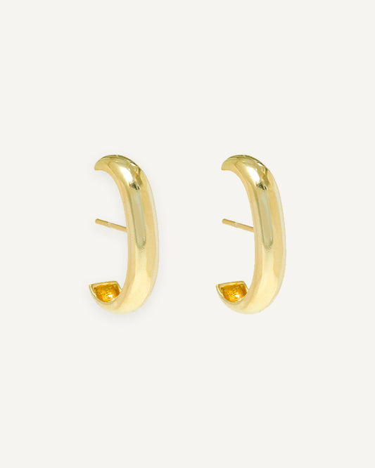 Brinco Contorno Liso em Ouro 18K D'Or