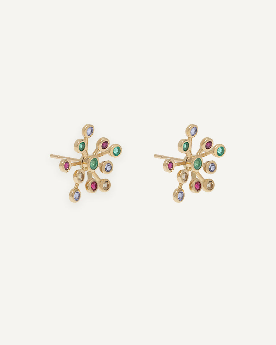 Brinco Stud Stellar em Ouro 18K