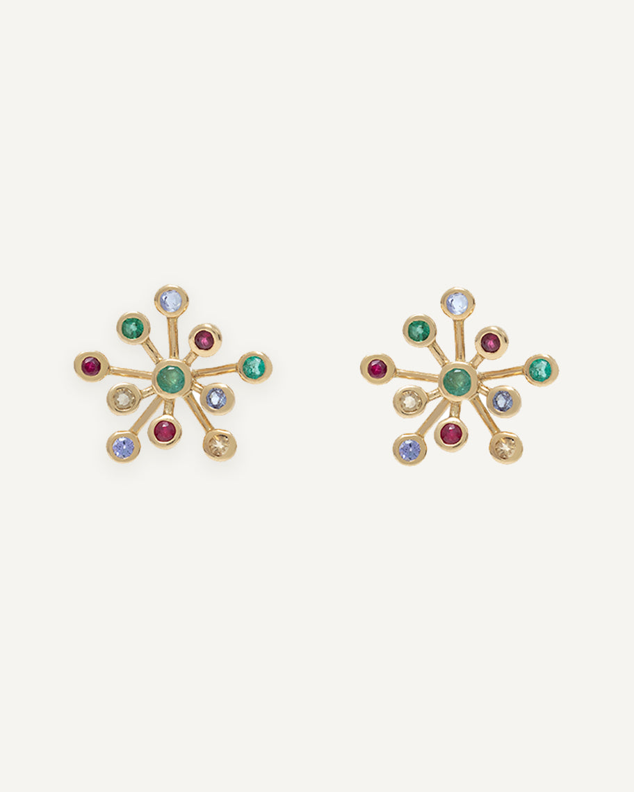 Brinco Stud Stellar em Ouro 18K