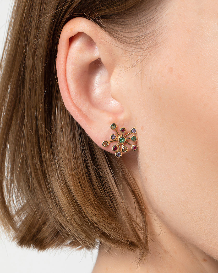 Brinco Stud Stellar em Ouro 18K