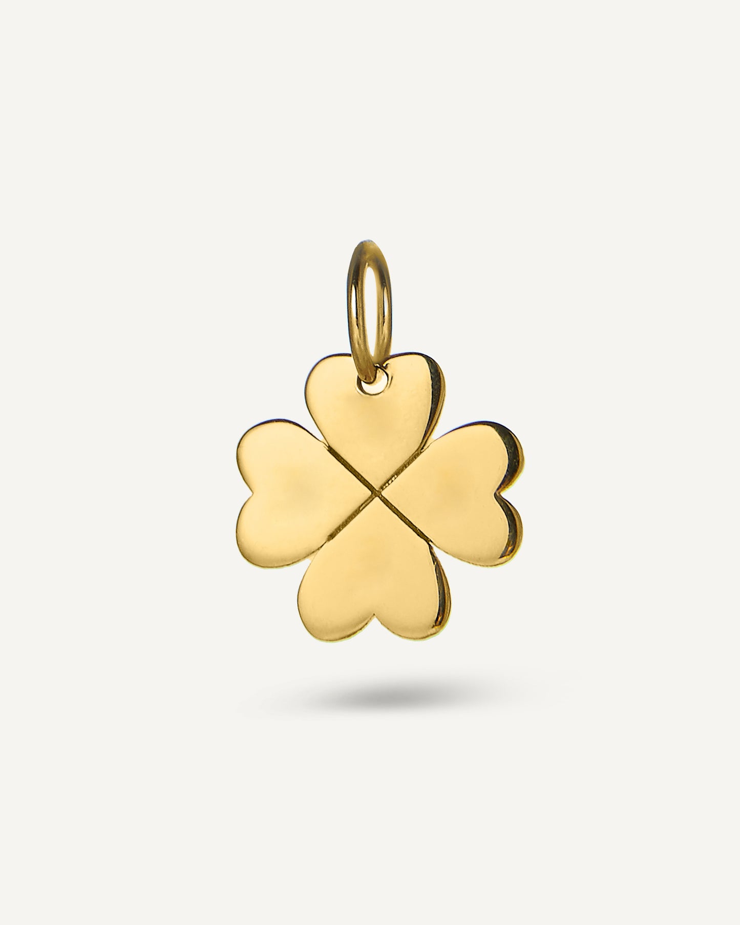 Pingente com Letra Trevo Personalizado Prosperity em Ouro 18K