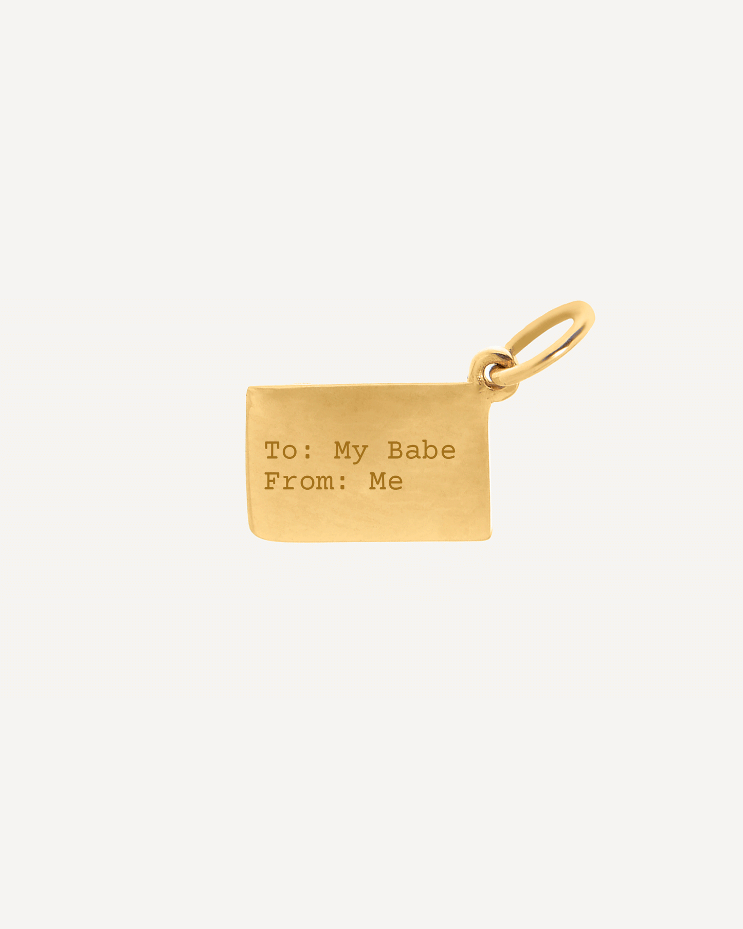 Pingente Personalizado Carta em Ouro 18K