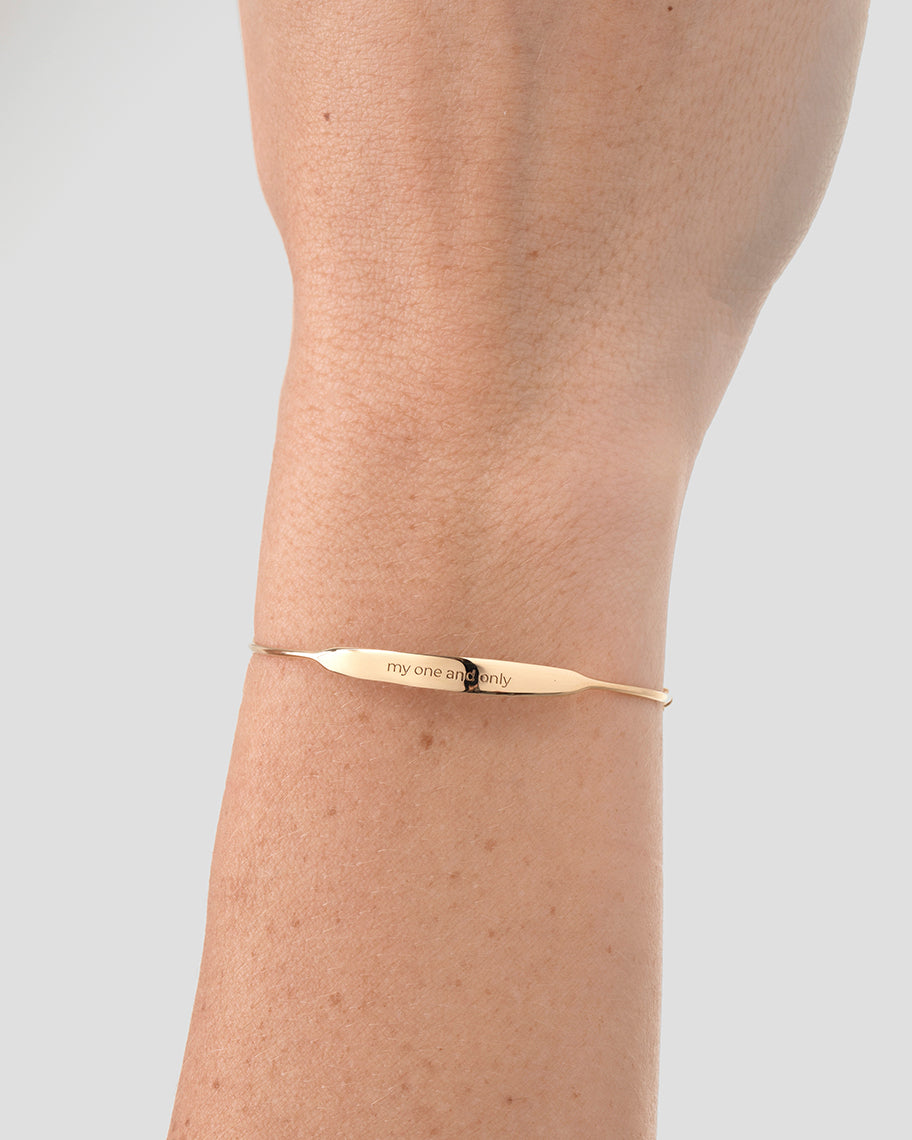 Pulseira Personalizada Poesia em Ouro 18K