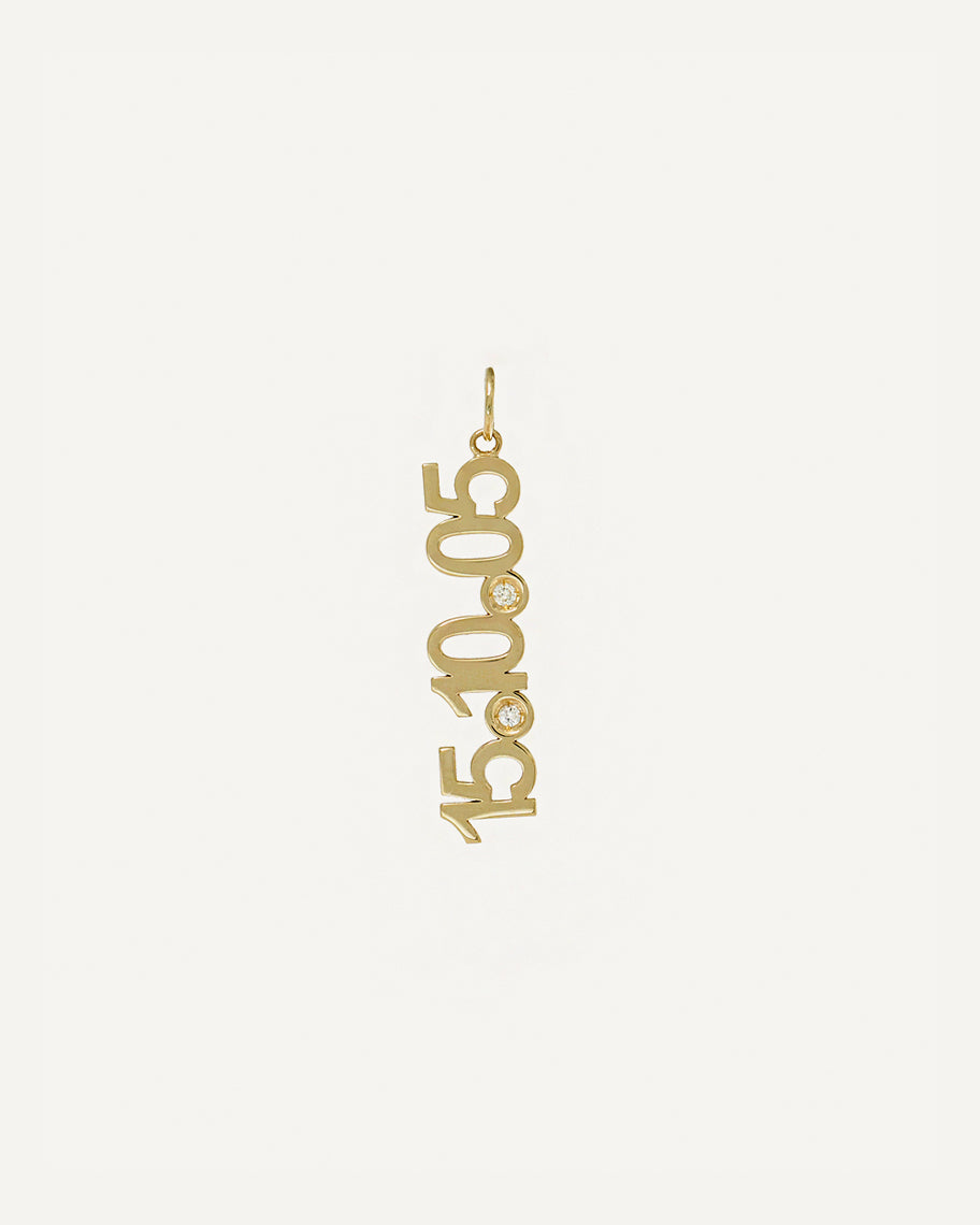 Pingente Personalizado com Data em Ouro 18K