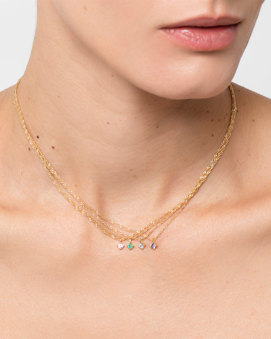 Colar Solitário Lil Tanzanita em Ouro 18K