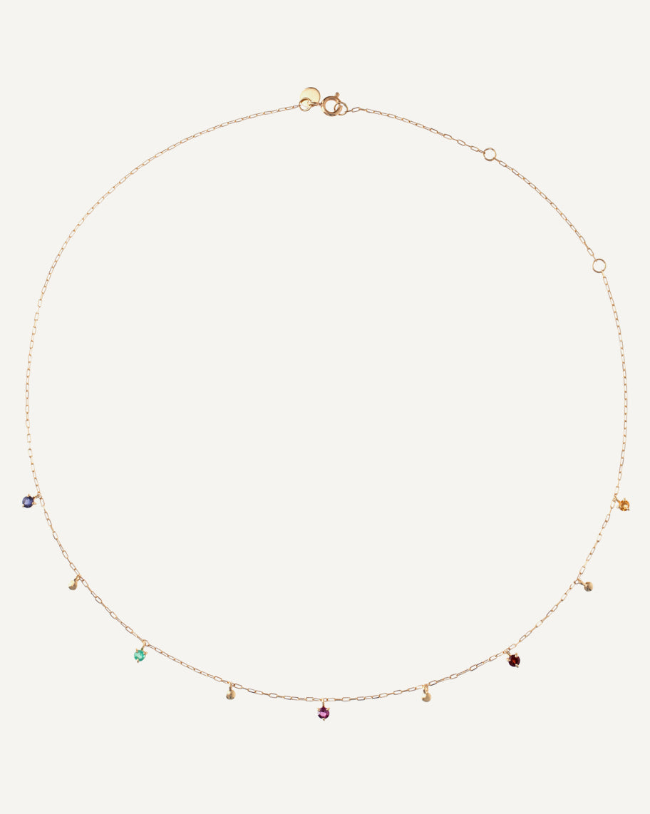 Colar Bibelot em Ouro 18K e Pedras Coloridas