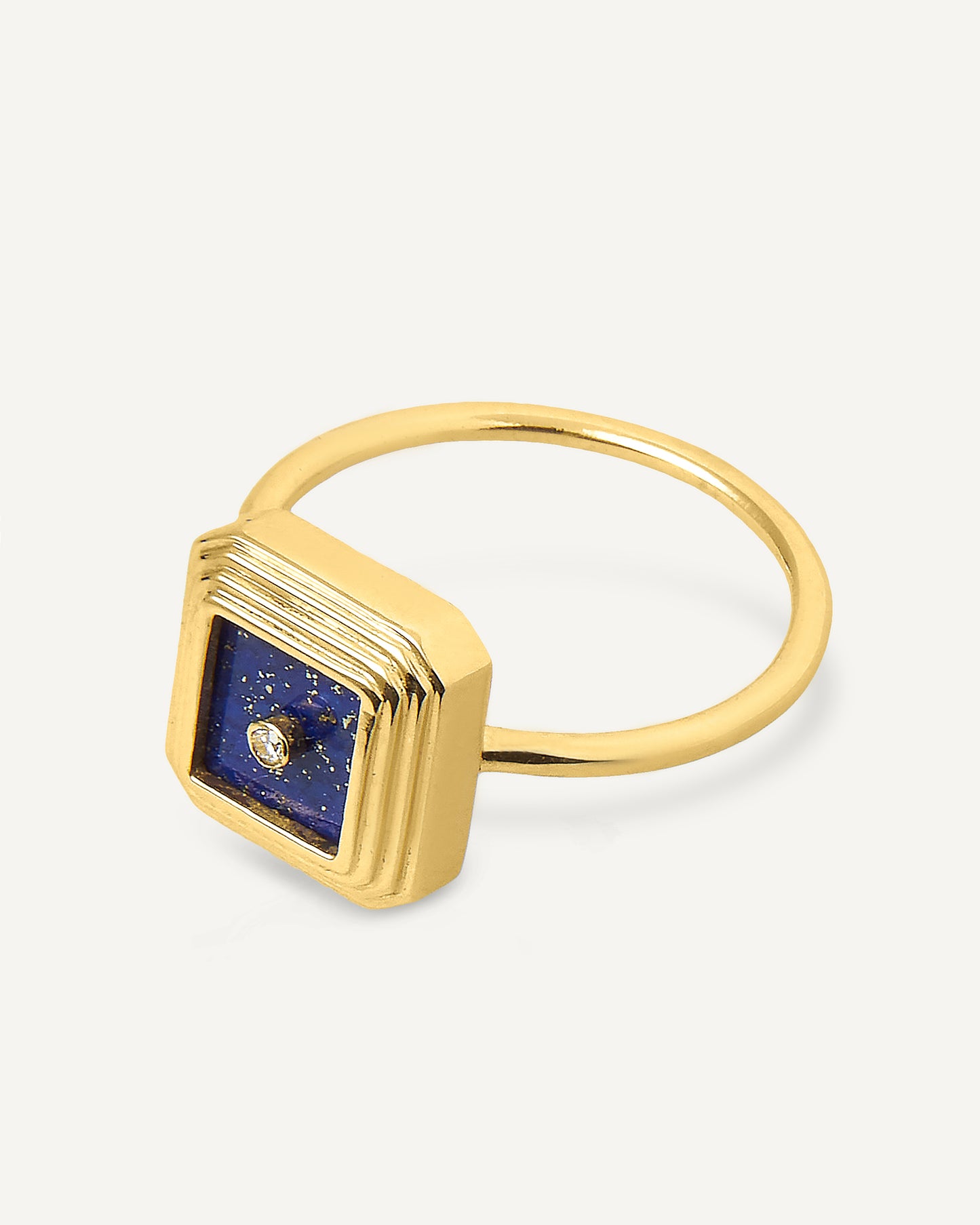 Anel em Ouro 18K e Lápis-Lazúli Galileu