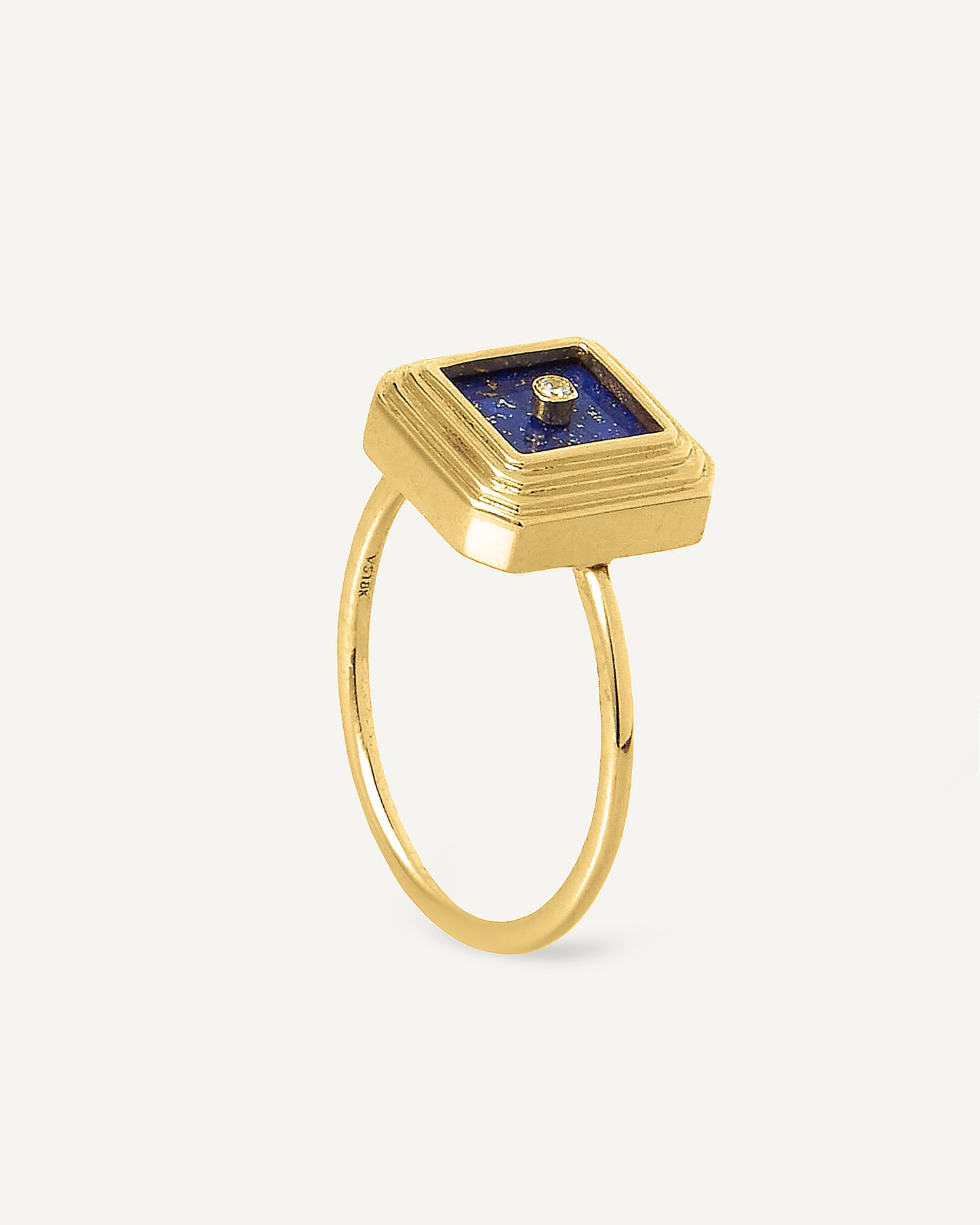 Anel em Ouro 18K e Lápis-Lazúli Galileu