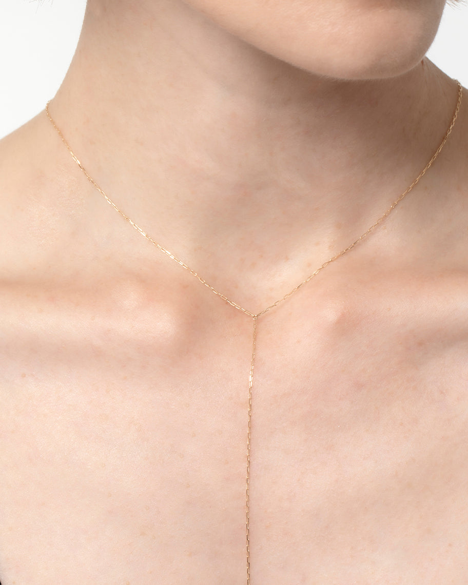 Colar Gravata Longo em Ouro 18K Patuá