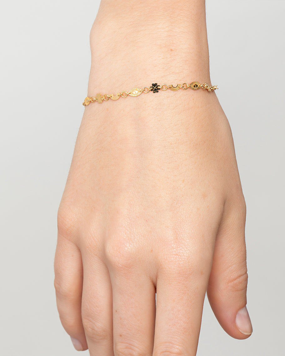 Pulseira Sorte em Ouro Amarelo 18K