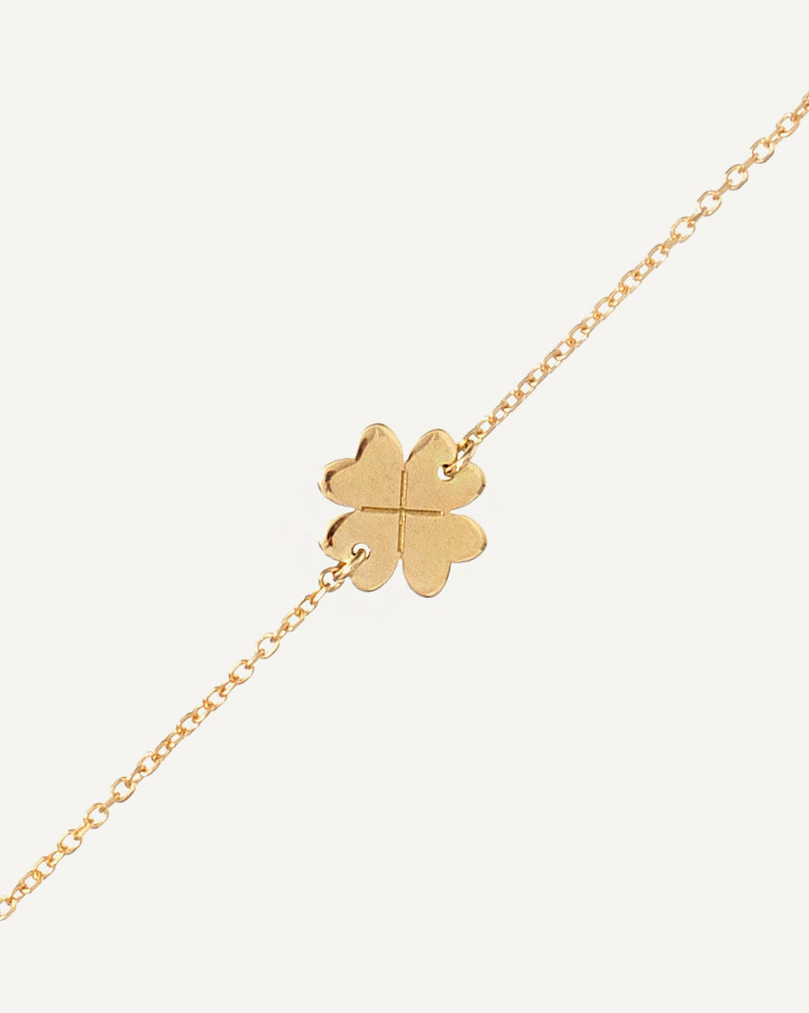 Pulseira Trevo em Ouro Amarelo 18K