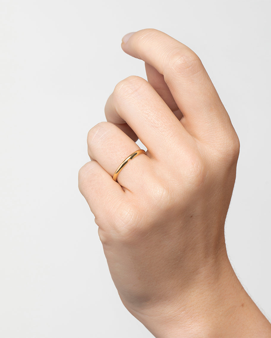 Aliança de Casamento Encontro em Ouro Amarelo 18K e Diamante de 0,5 ponto (2.2mm)