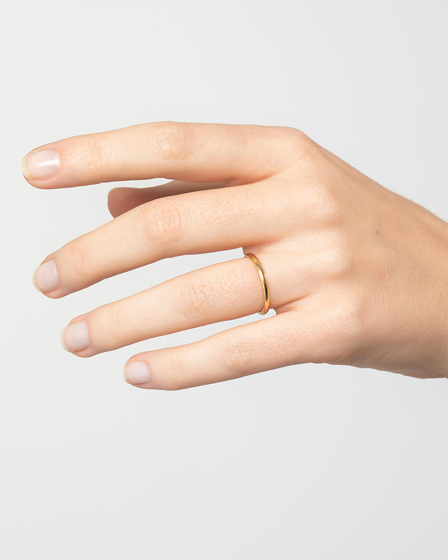 Aliança de Casamento Encontro em Ouro Amarelo 18K e Diamante de 0,5 ponto (2.2mm)