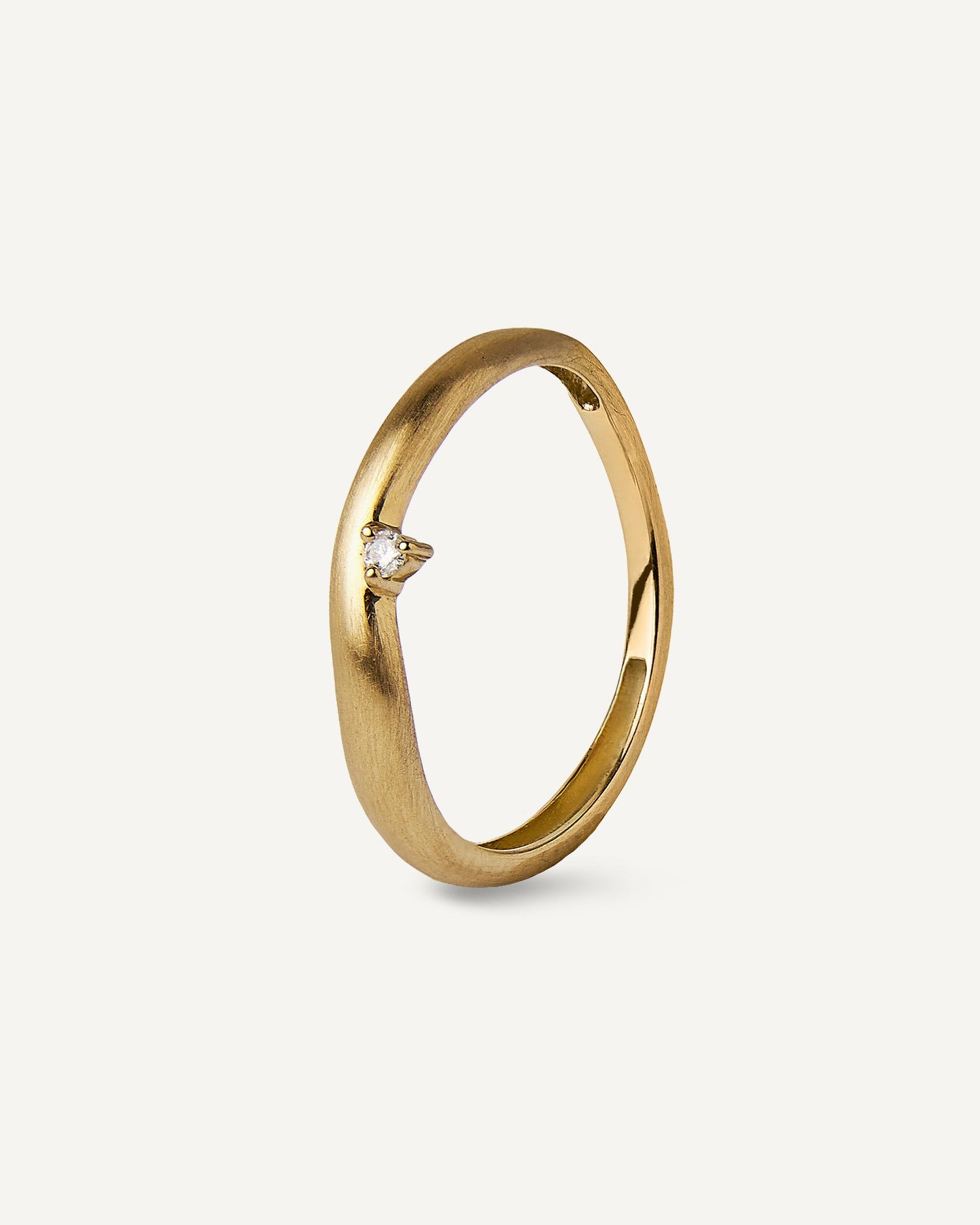 Aliança Treasure 2mm em Ouro 18K e Diamante