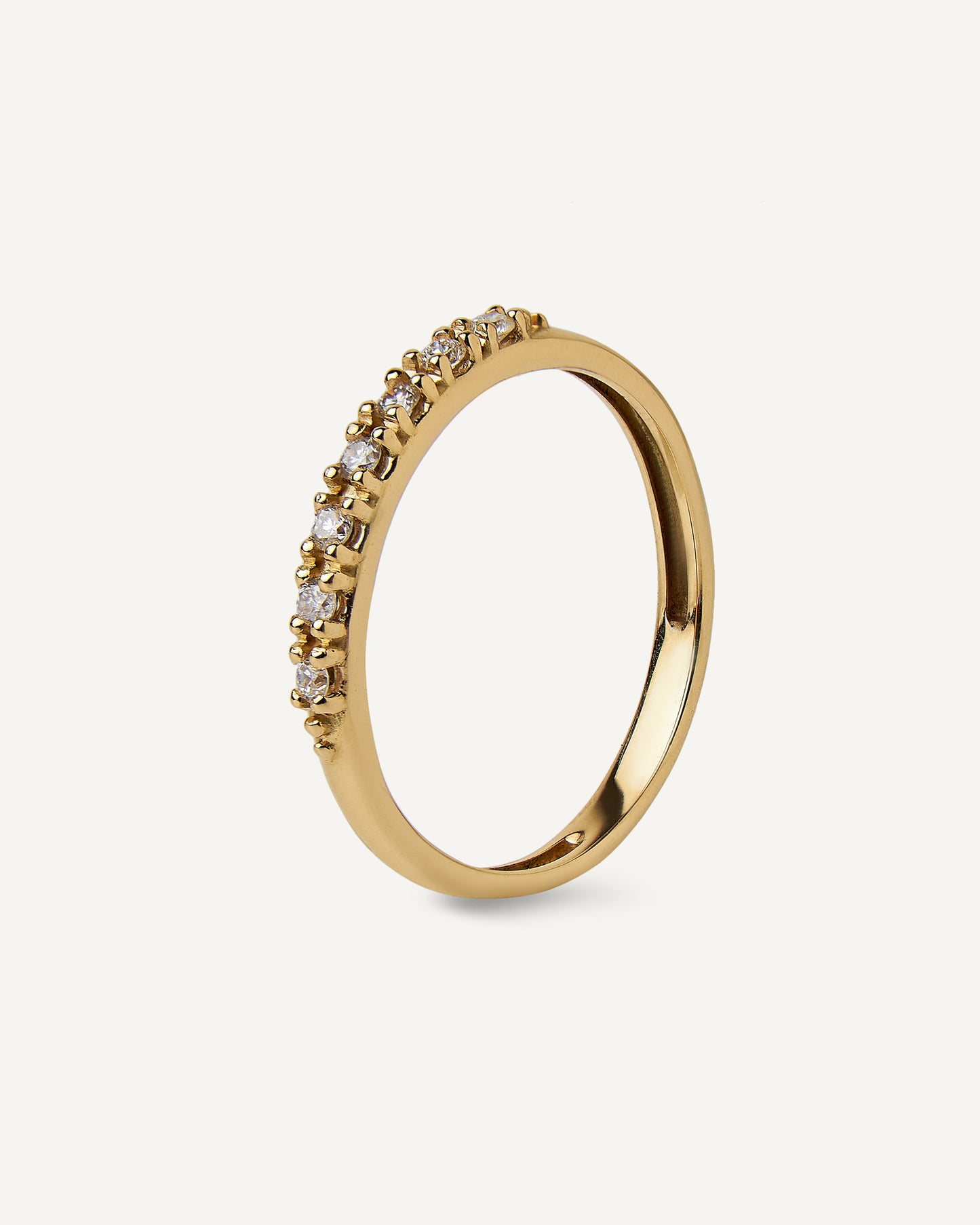 Meia Aliança Everlasting em Ouro 18K com Diamantes