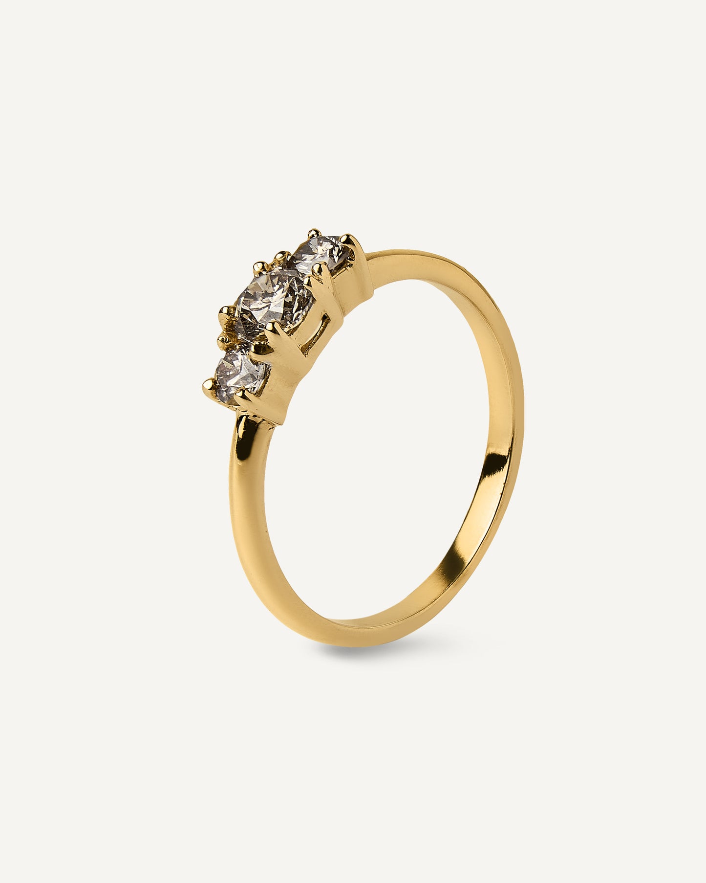Anel Promise em Ouro 18K e Diamantes Champagne