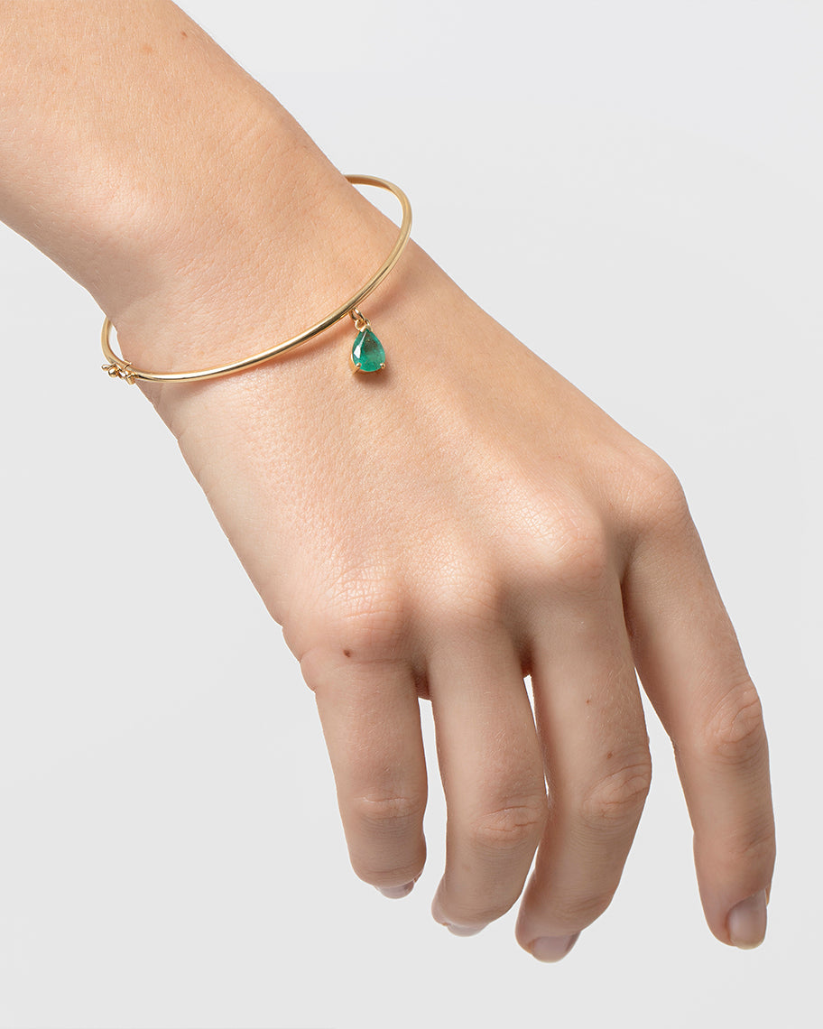 Bracelete em Ouro 18K Essential Esmeralda