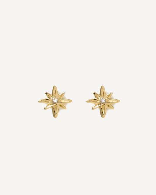 Brinco Stardust Petit em Ouro 18K e Brilhante