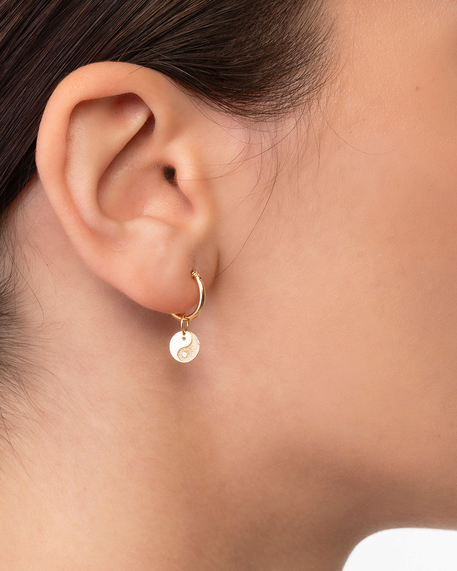 Pingente para Colar em Ouro 18k Yin Yang