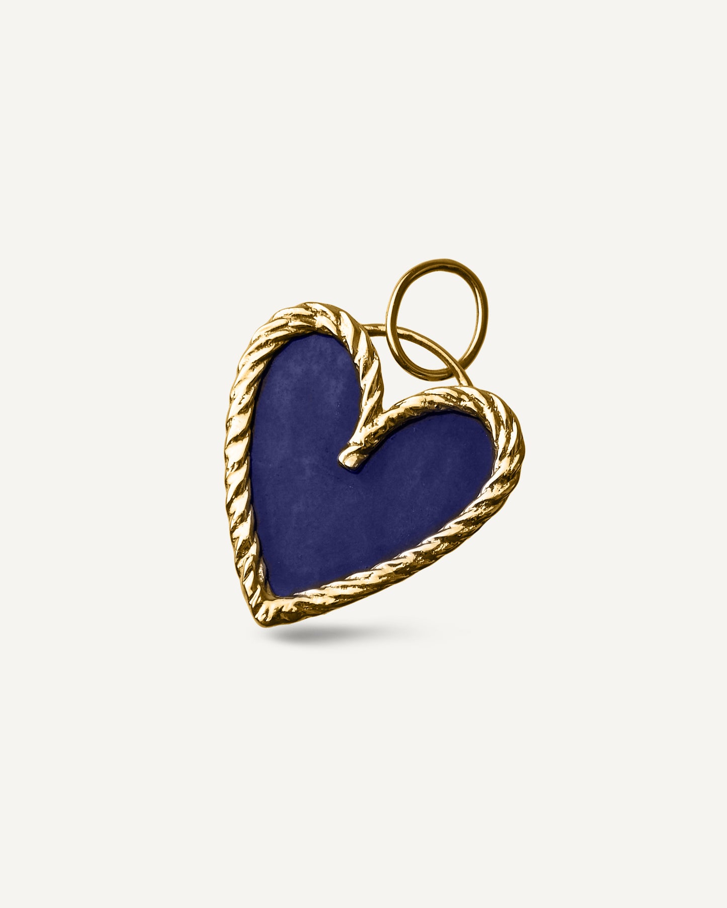 Pingente Coração Amour Lápis-Lazúli em Ouro 18K