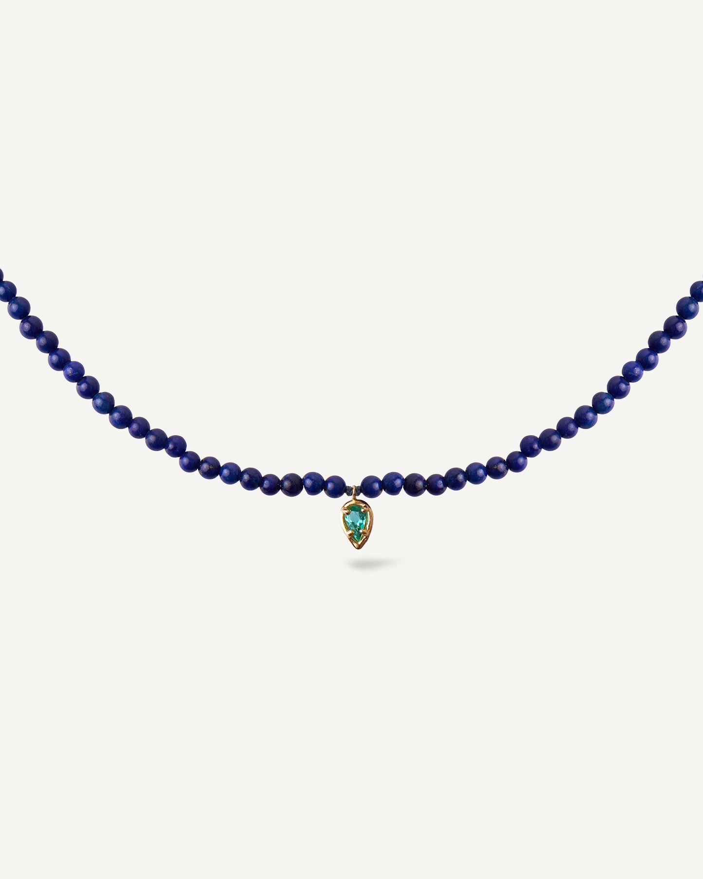 Colar Seiva Esmeralda em Ouro 18K e Lápis-Lazúli