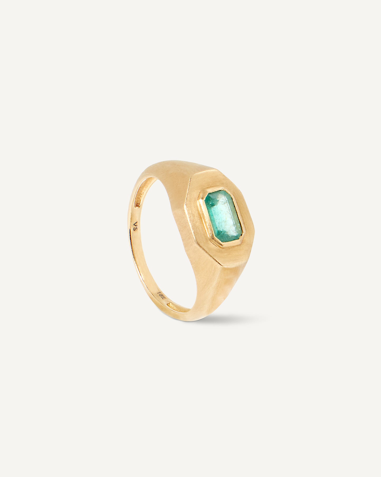 Anel de Dedinho em Ouro 18K Neo Esmeralda