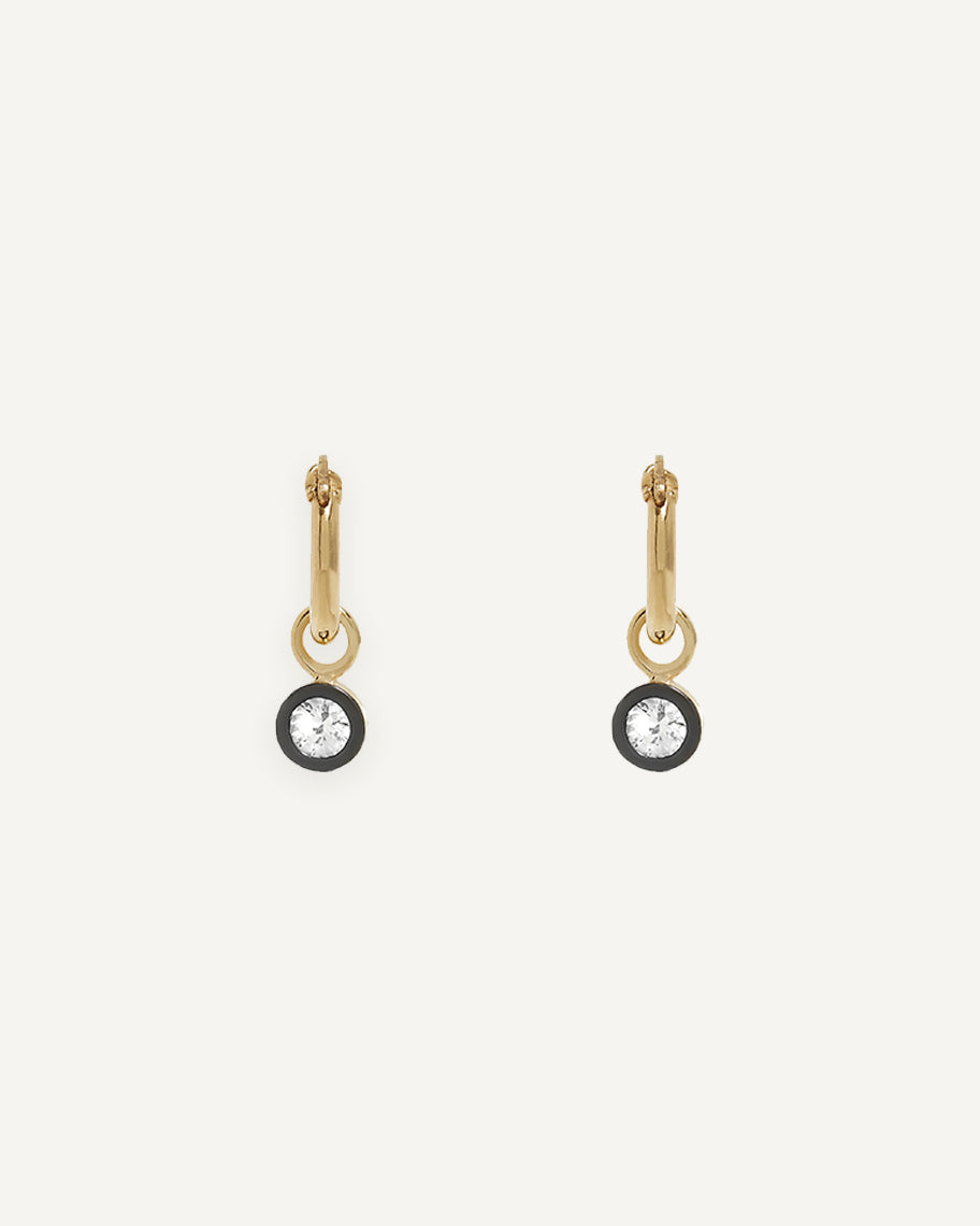 Argola Nouvelle em Ouro 18K e Safiras
