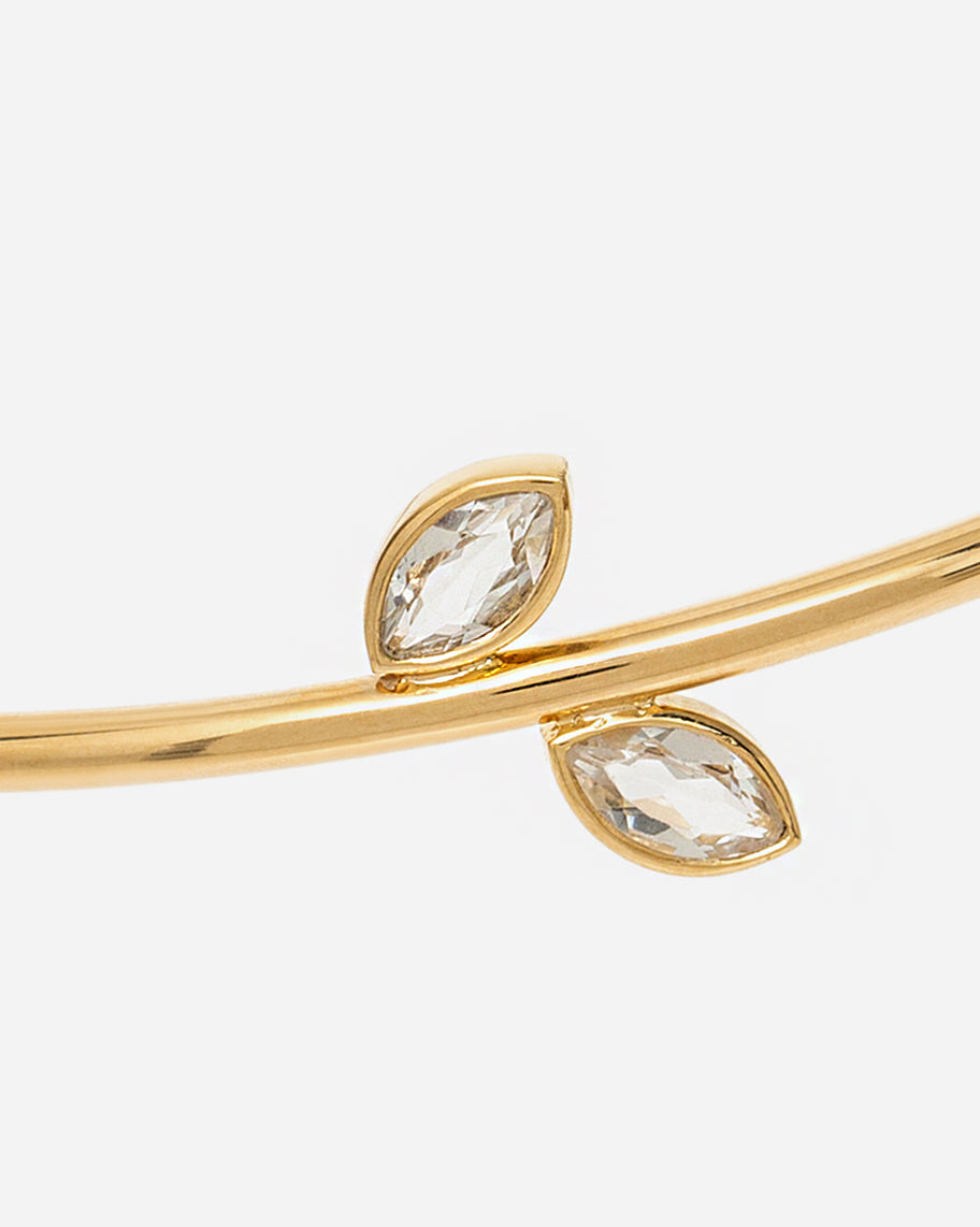 Bracelete Leaf em Ouro 18K e Topázios