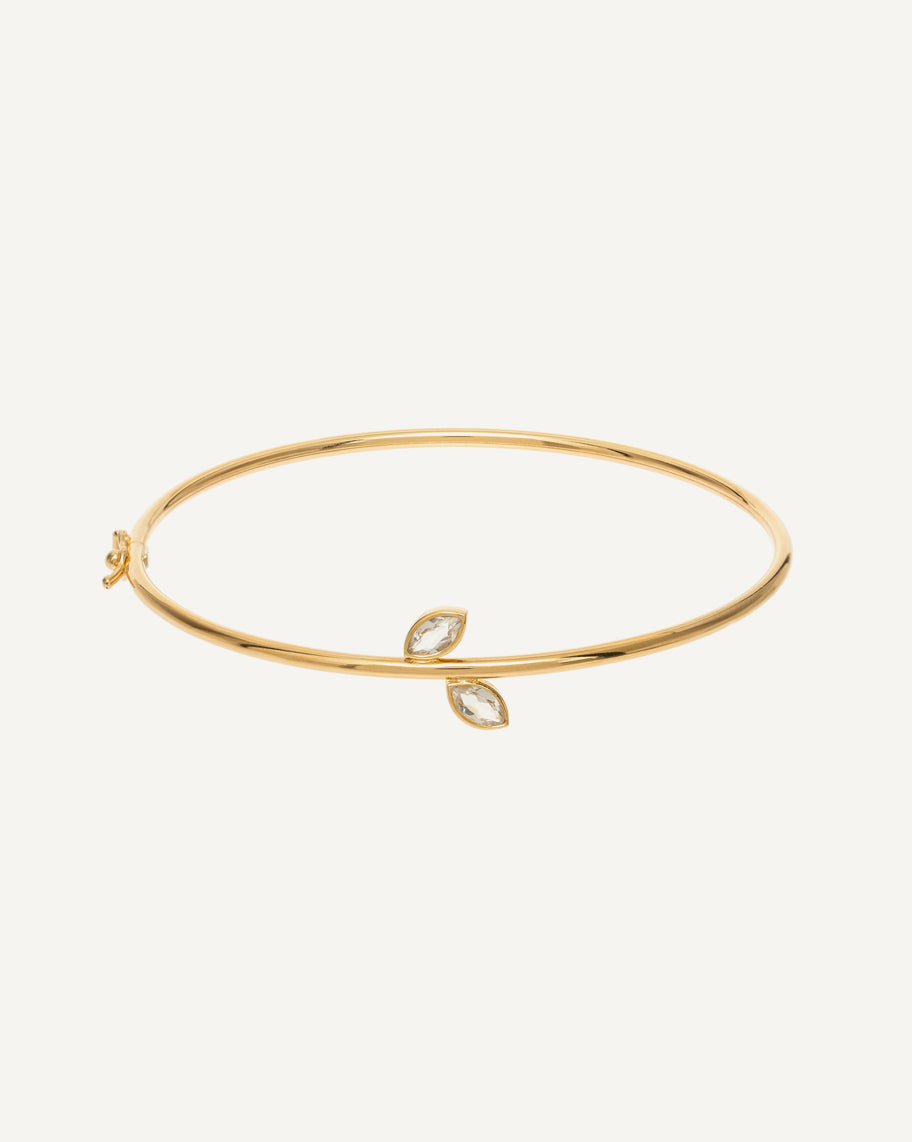 Bracelete Leaf em Ouro 18K e Topázios