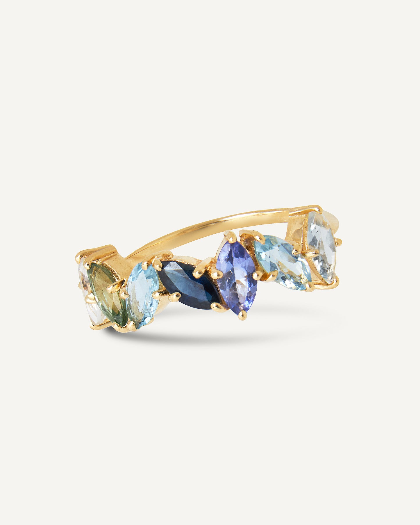 Anel Garden em Ouro 18K e Pedras Preciosas