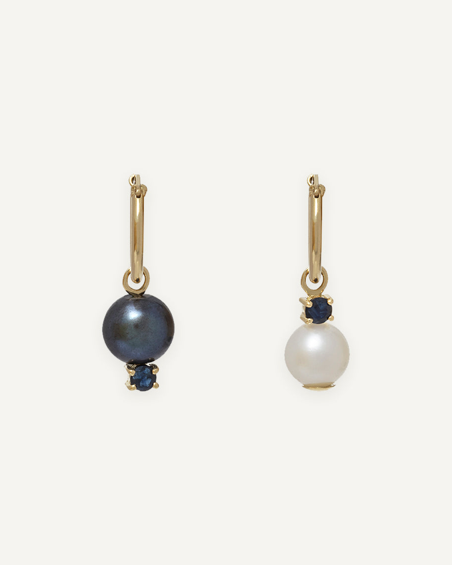 Brinco Argola Saturno Pérolas em Ouro 18K
