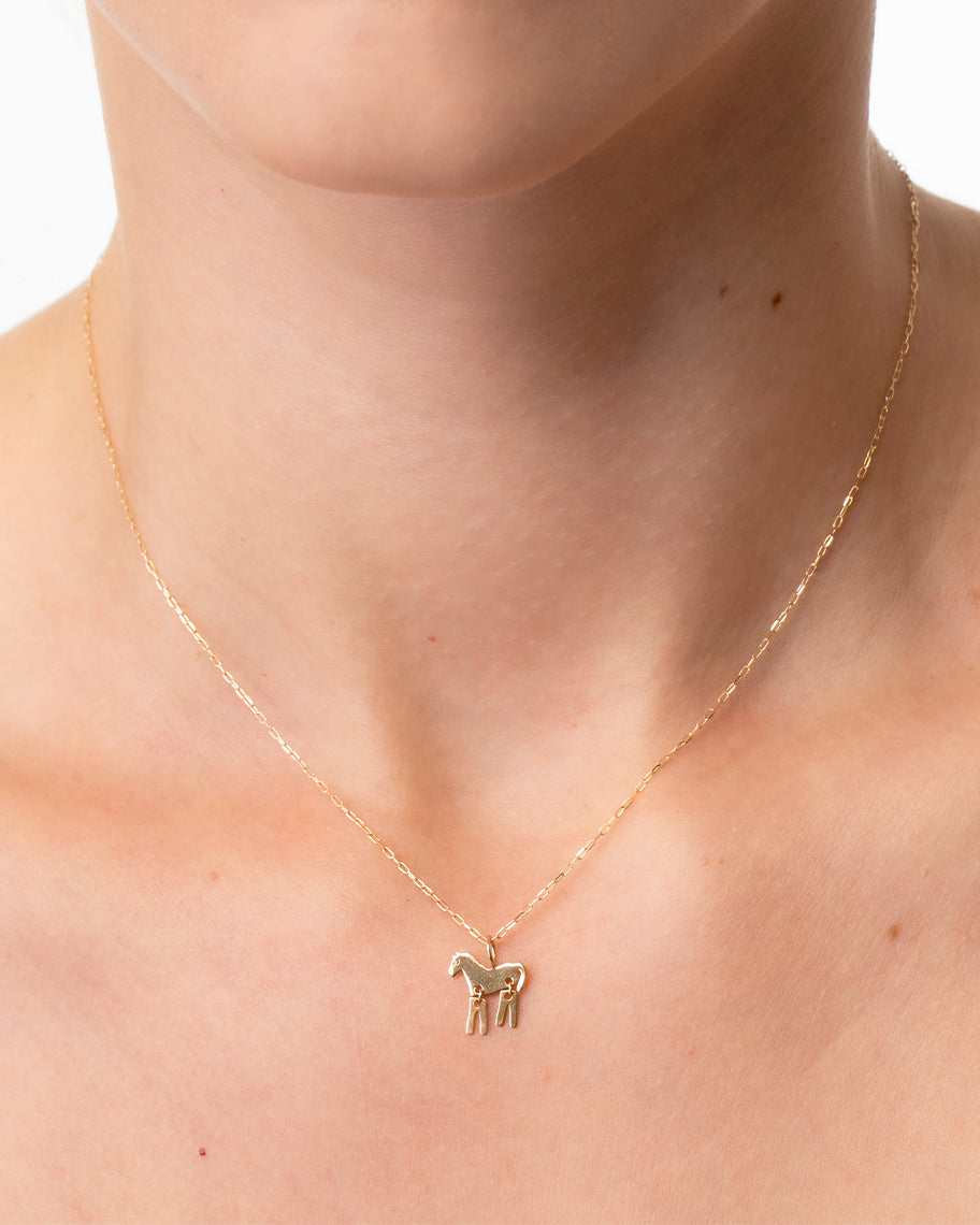 Pingente para Colar Galope em Ouro 18K