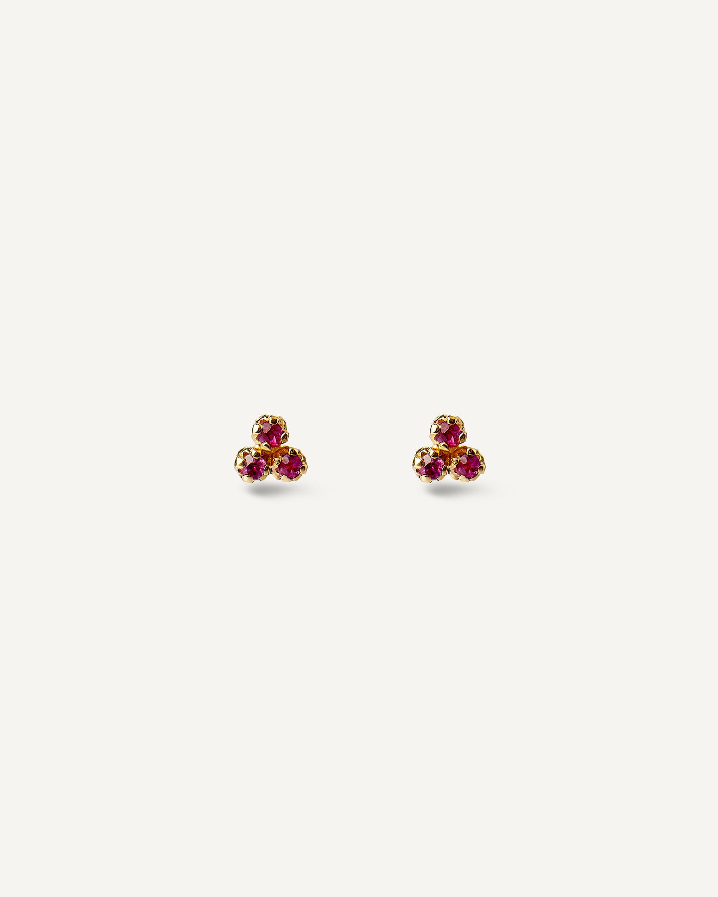 Brinco Tin Petit em Ouro 18K e Rubis