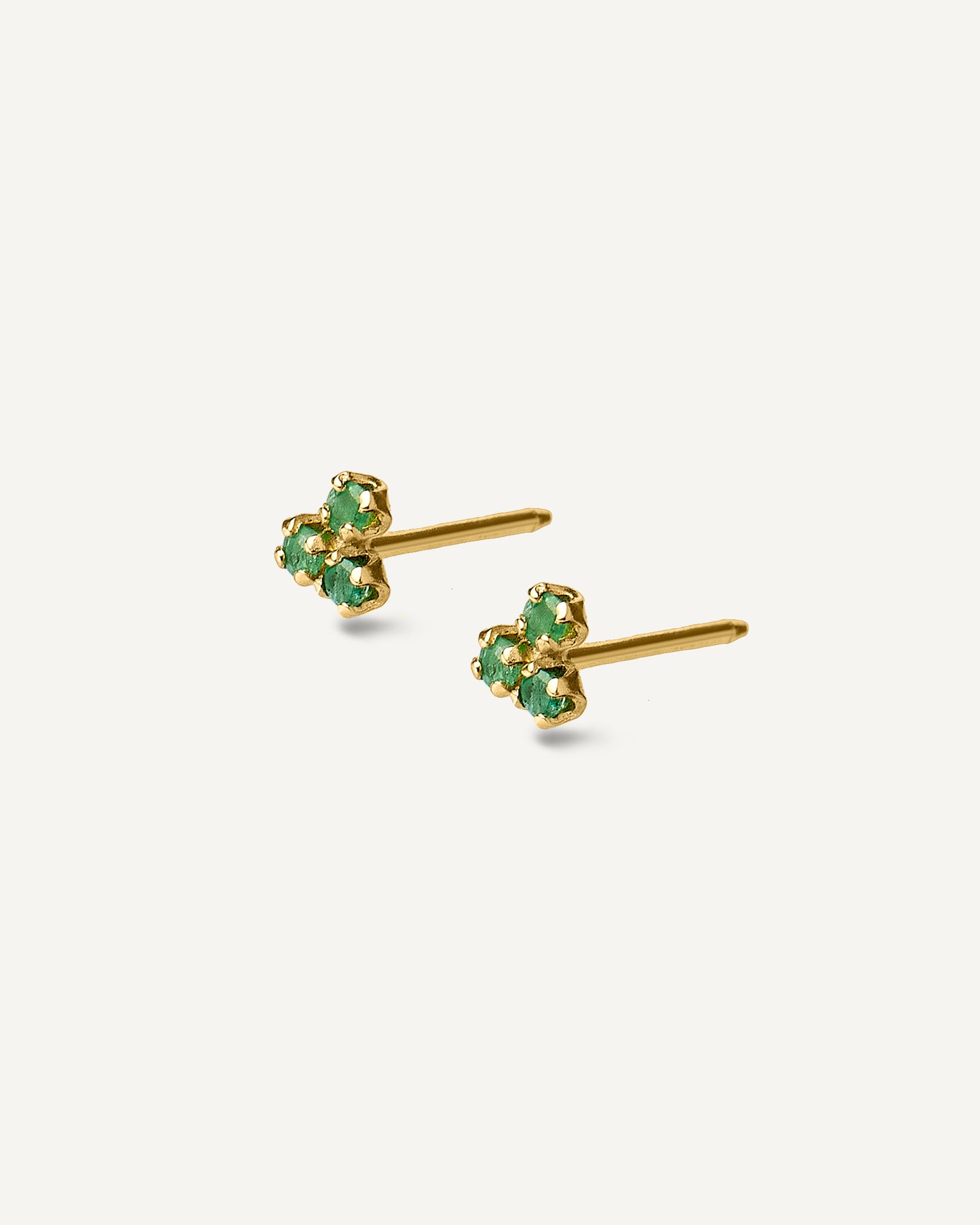 Brinco Tin Petit em Ouro 18K e Esmeraldas