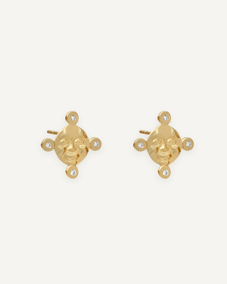 Brinco Lune em Ouro 18K e Diamantes